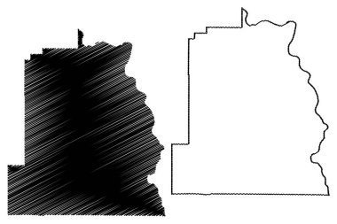 Asotin County, Washington Eyaleti (ABD eyaleti, ABD, ABD, ABD) harita vektör çizimi, çizim çizimi Asotin haritası