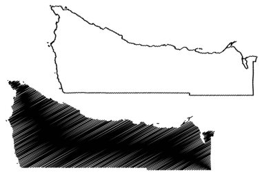 Clallam County, Washington Eyaleti (ABD eyaleti, Amerika Birleşik Devletleri, ABD, ABD) harita vektör çizimi, çizim çizimi Clallam haritası