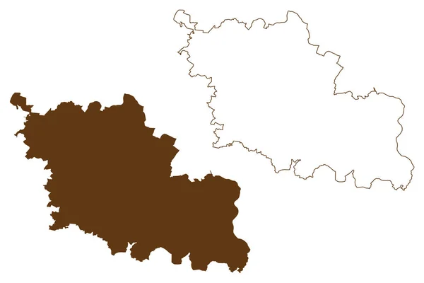 Округ Мбаппе Спри Федеративная Республика Германия Сельский Округ Земля Мбаппе — стоковый вектор