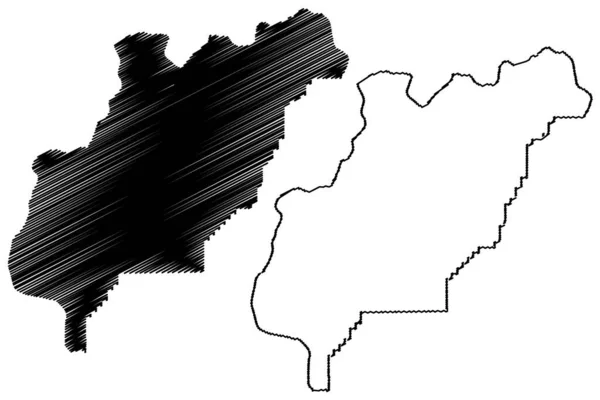 Douglas County Washington Eyaleti Abd Eyaleti Abd Abd Harita Vektör — Stok Vektör