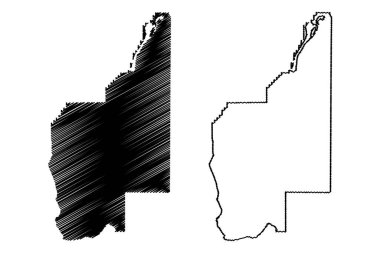 Grant County, Washington Eyaleti (ABD eyaleti, Amerika Birleşik Devletleri, ABD, ABD) harita vektör çizimi, çizim Grant haritası