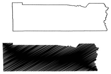 Lewis County, Washington Eyaleti (ABD eyaleti, Amerika Birleşik Devletleri, ABD, ABD) harita vektör çizimi, çizim Lewis haritası