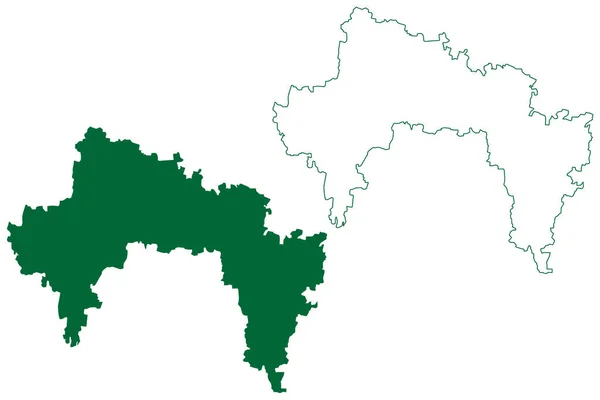 Bangalore Rural District Karnataka State Republiek India Bangalore Division Kaart — Stockvector