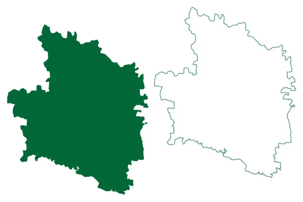 Bijapur District Karnataka State Republic India Belgaum Division Kaart Vector — Stockvector