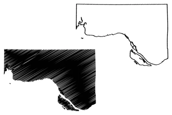 Comté Wahkiakum État Washington Comté Des États Unis Amérique États — Image vectorielle