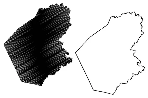 Condado Doddridge Estado Virginia Occidental Condado Estados Unidos América Mapa — Vector de stock