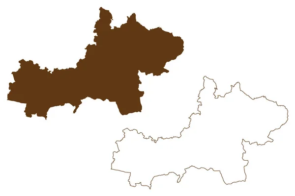 Main Kinzig District Bondsrepubliek Duitsland Plattelandsgebied Darmstadt Regio Deelstaat Hessen — Stockvector