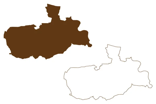Offenbach District Federal Republic Germany Rural District Darmstadt Region State — Vetor de Stock