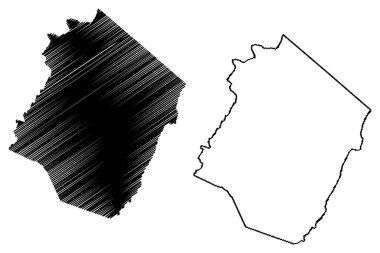 Pendleton County, Batı Virginia Eyaleti (ABD eyaleti, ABD, ABD, ABD) harita vektör çizimi, karalama çizimi Pendleton haritası