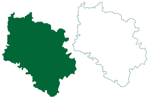 Haveri District Karnataka State Republic India Belgaum Division Map Vector — стоковий вектор