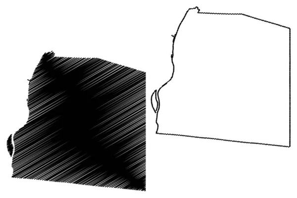 Comté Ohio État Virginie Occidentale Comté Des États Unis États — Image vectorielle
