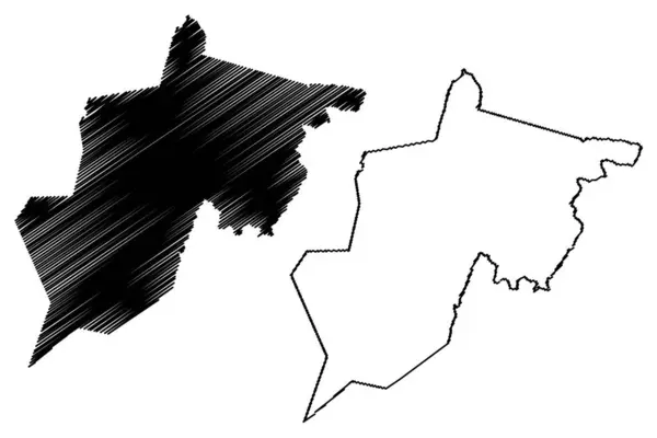 Comté Randolph État Virginie Occidentale Comté Des États Unis États — Image vectorielle