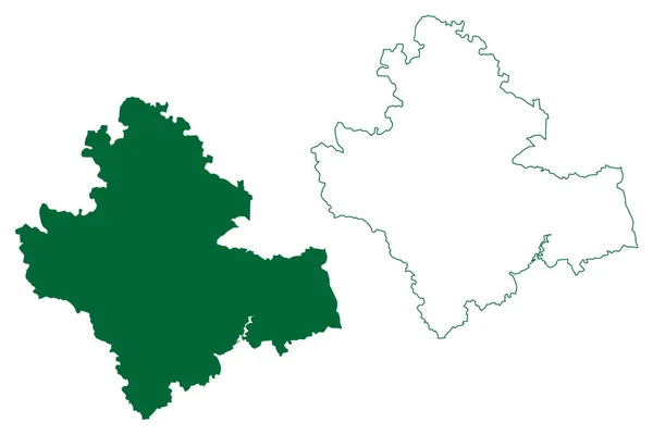 Shimoga District Karnataka State Republic India Bangalore Division Map Vector — стоковий вектор