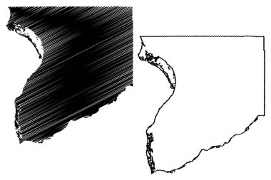 Crawford County, Wisconsin Eyaleti (ABD eyaleti, Amerika Birleşik Devletleri, ABD) harita vektör çizimi, karalama Crawford haritası