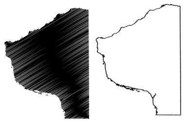 Grant County, Wisconsin Eyaleti (ABD eyaleti, Amerika Birleşik Devletleri, ABD) harita vektör çizimi, çizim Grant haritası