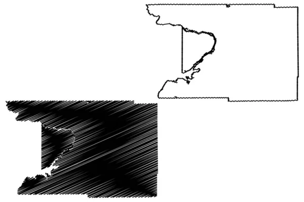 Comté Columbia État Wisconsin Comté Des États Unis États Unis — Image vectorielle