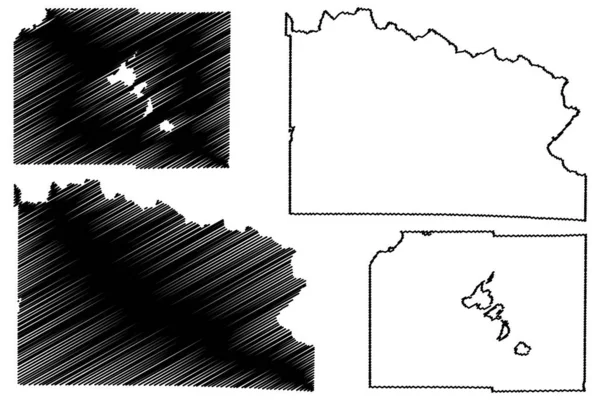 Florence Dane County State Wisconsin County United States America Mapa — Archivo Imágenes Vectoriales