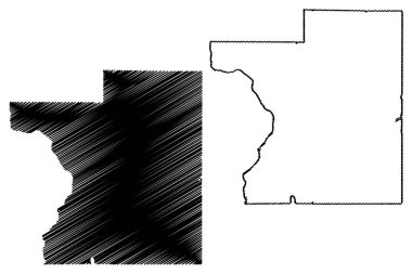Polk County, Wisconsin Eyaleti (ABD eyaleti, Amerika Birleşik Devletleri, ABD) harita vektör çizimi, çizim Polk haritası