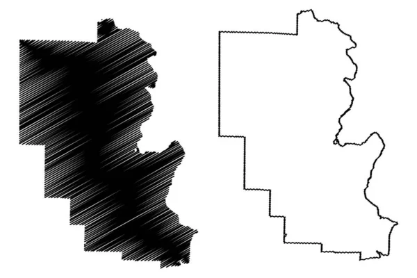 Condado Marinette Estado Wisconsin Condado Estados Unidos América Mapa Vector — Vector de stock