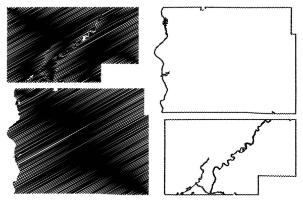 Rusk Croix County State Wisconsin Estados Unidos América Estados Unidos — Vetor de Stock