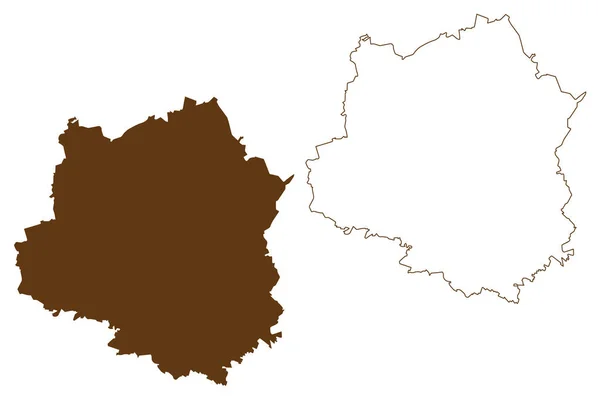 Карта Округа Целле Федеративная Республика Германия Сельский Округ Штат Нижняя — стоковый вектор