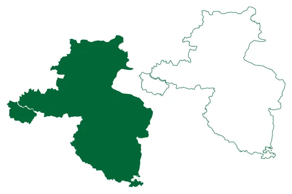 Palakkad区 印度共和国喀拉拉拉邦 地图矢量图解 手绘草图Palakkad地图 — 图库矢量图片