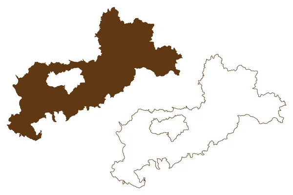 Gottingen District République Fédérale Allemagne District Rural État Basse Saxe — Image vectorielle