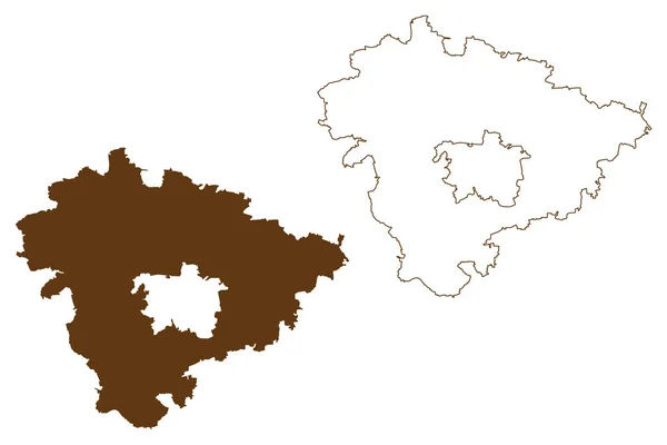 District Hanovre République Fédérale Allemagne District Rural État Basse Saxe — Image vectorielle