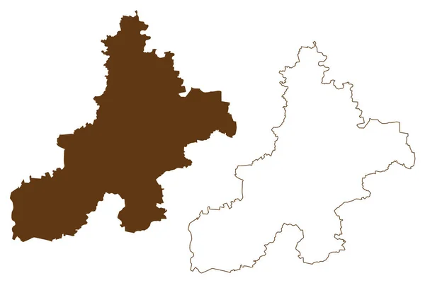 Nienburg District République Fédérale Allemagne District Rural État Basse Saxe — Image vectorielle