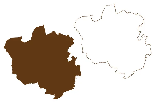 Округ Фебург Федеративная Республика Германия Сельский Округ Земля Ловер Саксония — стоковый вектор