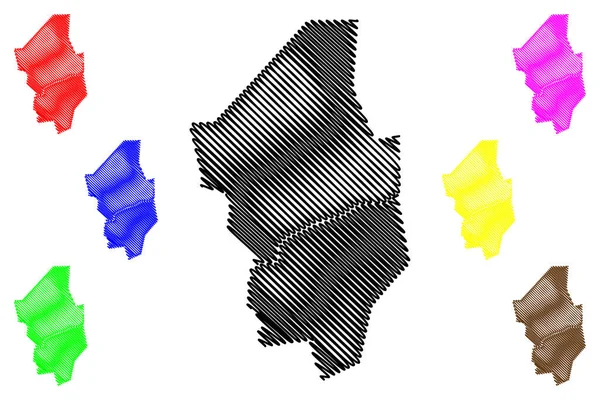 Columbia County Commonwealth Pennsylvania County United States America Usa Mapa — Vector de stock