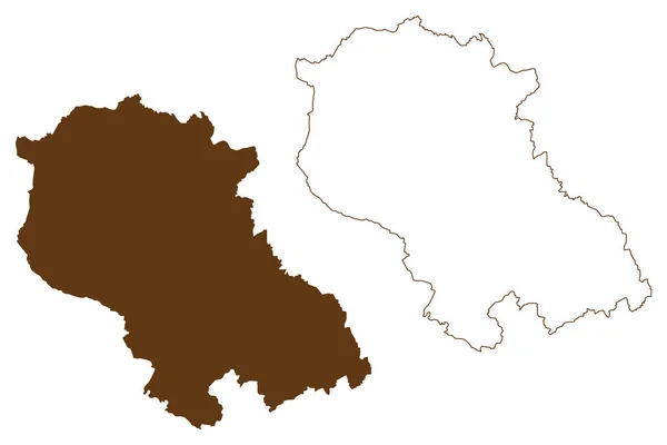 Distrik Coesfeld Republik Federal Jerman Negara Bagian Rhine Westphalia Utara - Stok Vektor