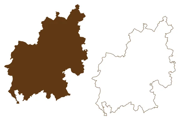 District Euskirchen République Fédérale Allemagne État Rhénanie Nord Westphalie Nrw — Image vectorielle