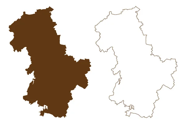 District Duren République Fédérale Allemagne État Rhénanie Nord Westphalie Nrw — Image vectorielle