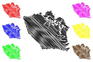 DeKalb County, Tennessee Eyaleti (ABD eyaleti, Amerika Birleşik Devletleri, ABD, ABD) harita vektör çizimi, karalama çizimi DeKalb haritası