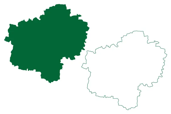 Distrito Latur Maharashtra State Aurangabad Division República Índia Mapa Ilustração — Vetor de Stock