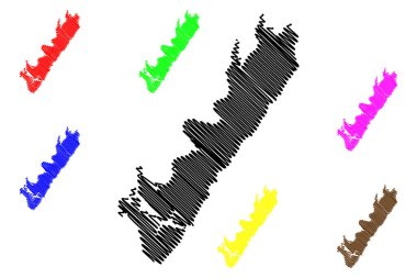 Meigs County, Tennessee Eyaleti (ABD eyaleti, ABD, ABD, ABD) harita vektör çizimi, çizim çizimi Meigs haritası