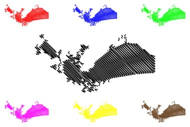 Columbia City, Güney Carolina (ABD şehirleri, Amerika Birleşik Devletleri, ABD) harita vektör çizimi, çizim şehir Columbia haritası