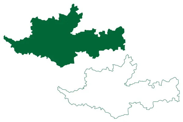 Περιοχή Sangli Maharashtra State Pune Division Republic India Χάρτης Διανυσματική — Διανυσματικό Αρχείο