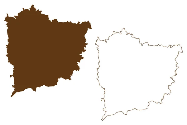 Meissen District République Fédérale Allemagne District Rural Souabe État Libre — Image vectorielle