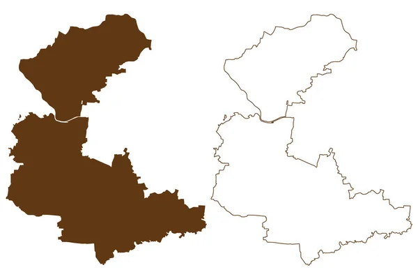 Distretto Anhalt Bitterfeld Repubblica Federale Germania Distretto Rurale Free State — Vettoriale Stock