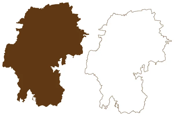 Ilm Kreis District Федеративна Республіка Німеччина Сільський Район Вільний Штат — стоковий вектор