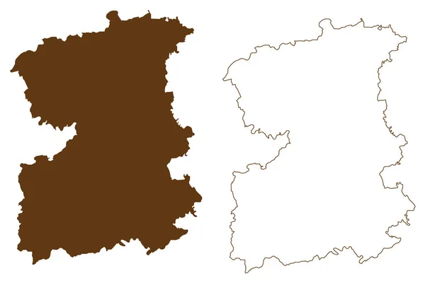 Saale Orla Distrito República Federal Alemanha Distrito Rural Estado Livre — Vetor de Stock