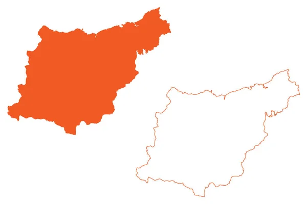 Gipuzkoa Ili Spanya Krallığı Bask Özerk Topluluğu Bask Ülkesi Harita — Stok Vektör