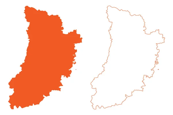Province Lleida Kingdom Spain Autonomous Community Catalonia Map Vector Illustration — Stock Vector