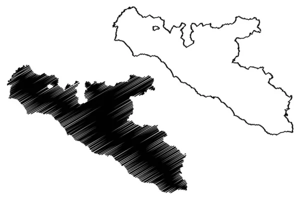 Consórcio Municipal Gratuito Agrigento Itália República Italiana Sicília Mapa Ilustração — Vetor de Stock