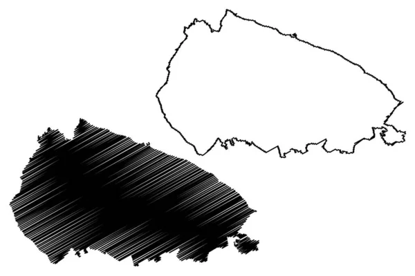 Província Bari Itália República Italiana Região Apúlia Mapa Ilustração Vetorial — Vetor de Stock