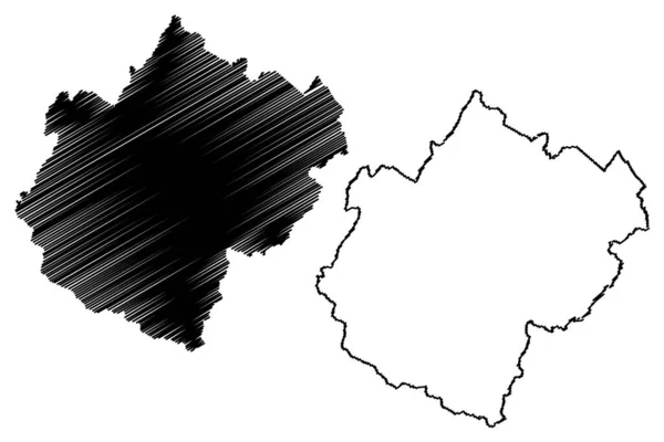 Provincia Forli Cesena Italia República Italiana Región Emilia Romaña Mapa — Vector de stock