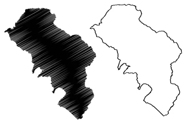 Carte Vectorielle Province Massa Carrara Italie République Italienne Toscane Région — Image vectorielle