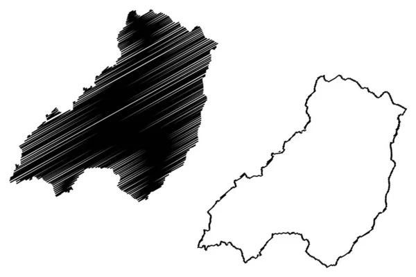 パルマ県 イタリア イタリア共和国 エミリア ロマーニャ州 地図ベクトル図 スクリブルスケッチパルマ県地図 — ストックベクタ